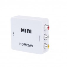 HDMI to AV Converter HDMI to RCA Plastic Box Video Converter Support 1080P