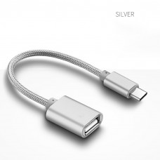 Metal USB C 3.1 Type C Male To USB Female OTG Data Sync Converter Adapter Cable
