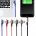 3In1 90 Degree Micro USB Charging Cable For Samsung S10 S9 Plus Huawei P30 P20 USB Type C Multi Charger Cabel Cord Mobile Phone