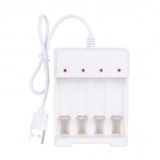 USB 4 Slots Fast Charging Battery Charger Short Circuit Protection AAA and AA Rechargeable Battery Station