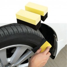 2pcs Car Tire Waxing Polishing Compound Washing Sponge Cleaning Pad Brush New